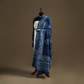 Blue - Indigo Bagru Hand Block Print Natural Dyed Pure Mul Cotton Dupatta 65
