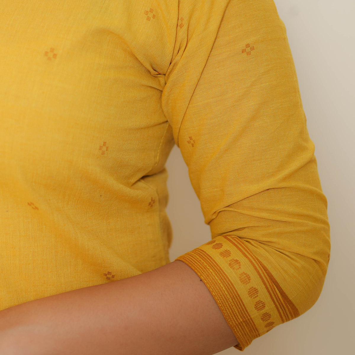 Yellow - Jacquard Cotton Straight Kurta 03