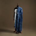 Blue - Indigo Bagru Hand Block Print Natural Dyed Pure Mul Cotton Dupatta 68
