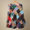 Multicolor Wrap Around Patchwork Cotton Skirt