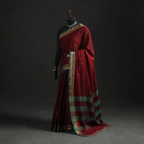 Dharwad Woven Thread Buti Mercerised Cotton Saree with Border 57