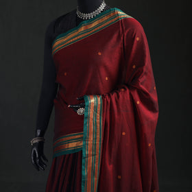 Dharwad Woven Thread Buti Mercerised Cotton Saree with Border 57