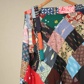 Multicolor Wrap Around Patchwork Cotton Skirt