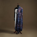 Blue - Indigo Bagru Hand Block Print Natural Dyed Pure Mul Cotton Dupatta 70