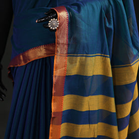 Blue - Dharwad Woven Mercerised Cotton Saree with Border 59
