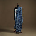 Blue - Indigo Bagru Hand Block Print Natural Dyed Pure Mul Cotton Dupatta 71