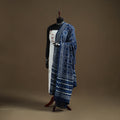 Blue - Indigo Bagru Hand Block Print Natural Dyed Pure Mul Cotton Dupatta 73
