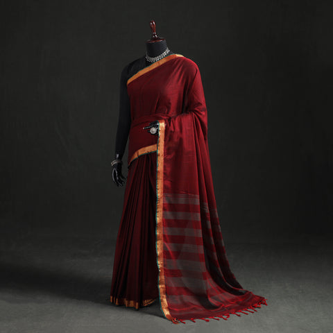 Dharwad Woven Mercerised Cotton Saree with Border 61