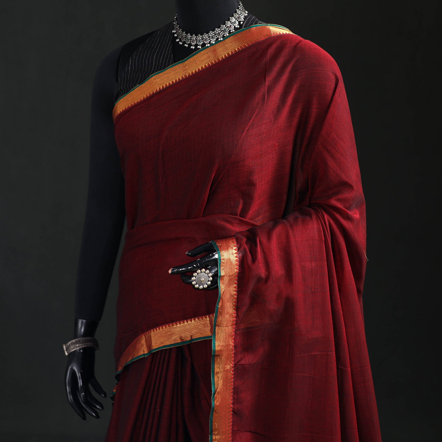 Dharwad Woven Mercerised Cotton Saree with Border 61