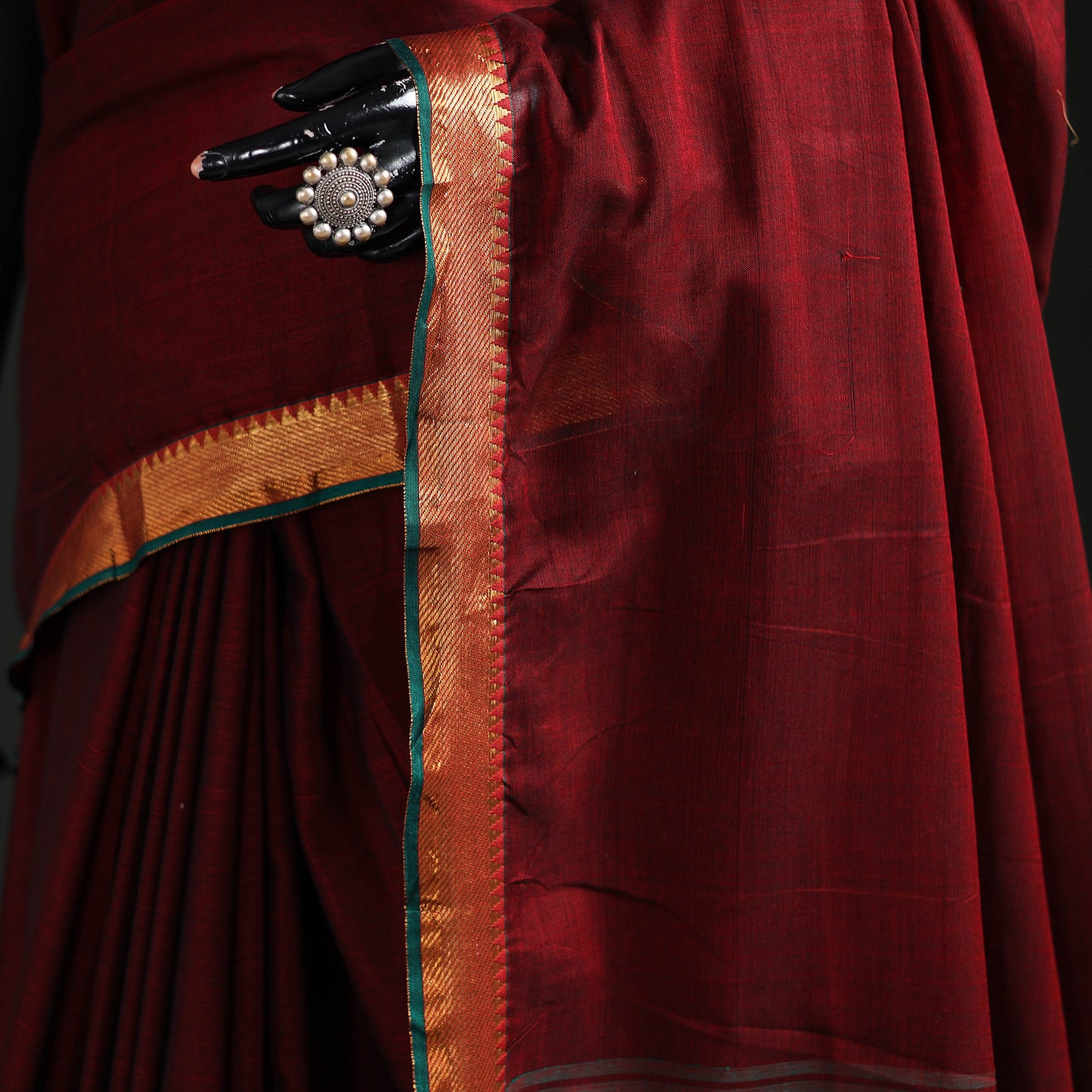 Dharwad Woven Mercerised Cotton Saree with Border 61