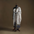 White - Sanganeri Hand Block Print Chanderi Silk Dupatta 74