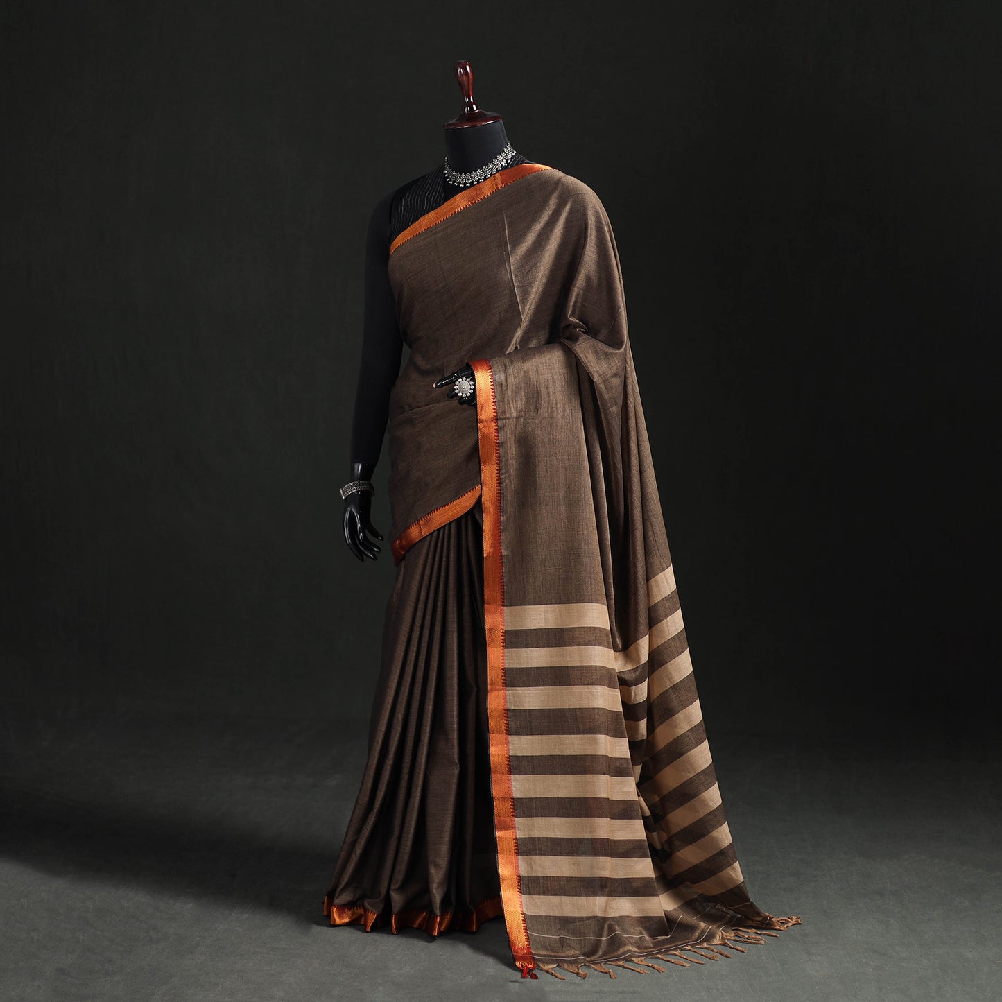 Dharwad Woven Mercerised Cotton Saree with Border 62