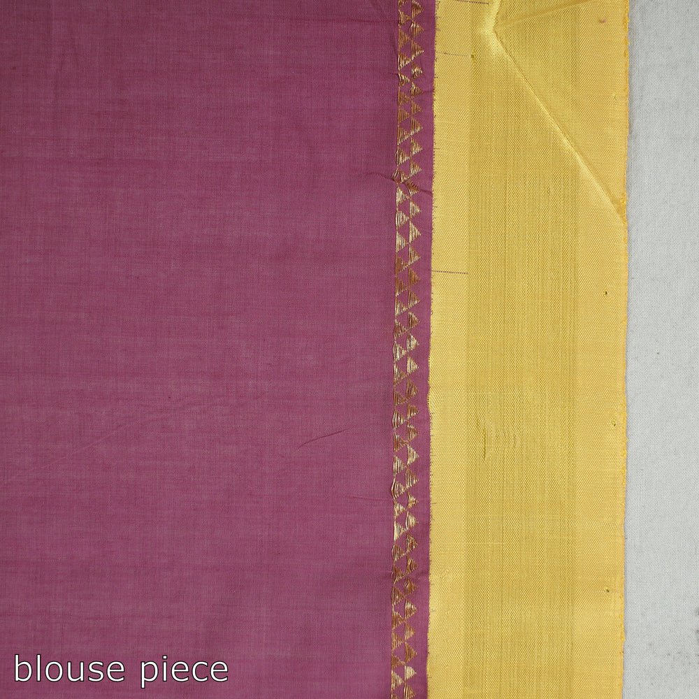 Purple - Kuppadam Dobby Handloom Cotton Saree 04