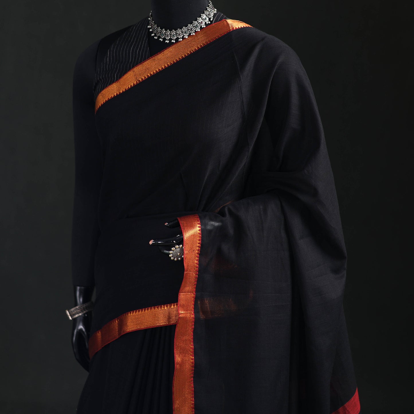 Dharwad Woven Mercerised Cotton Saree with Border 63