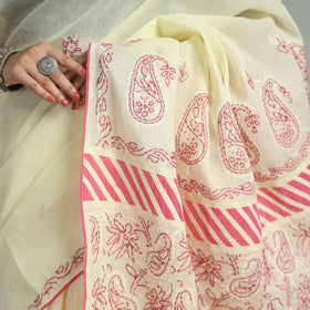  Lucknow Chikankari Hand Embroidery Cotton Saree 05 Online 