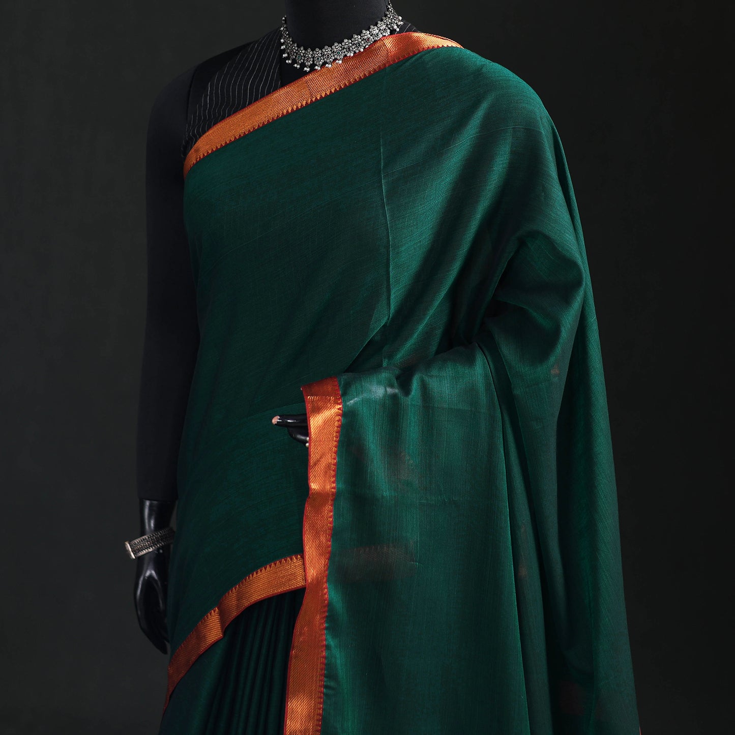 Dharwad Woven Mercerised Cotton Saree with Border 64