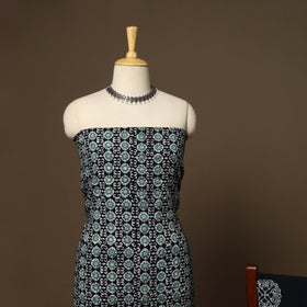 Black - 3pc cotton unstitched kutch batik dress material 13