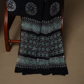 Black - 3pc cotton unstitched kutch batik dress material 13