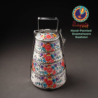 Kashmir Handpainted Stainless Steel 4 Tier Tiffin Box 11