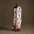 White - Sanganeri Hand Block Print Chanderi Silk Dupatta 79