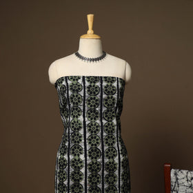 Green - 3pc cotton unstitched kutch batik dress material 14