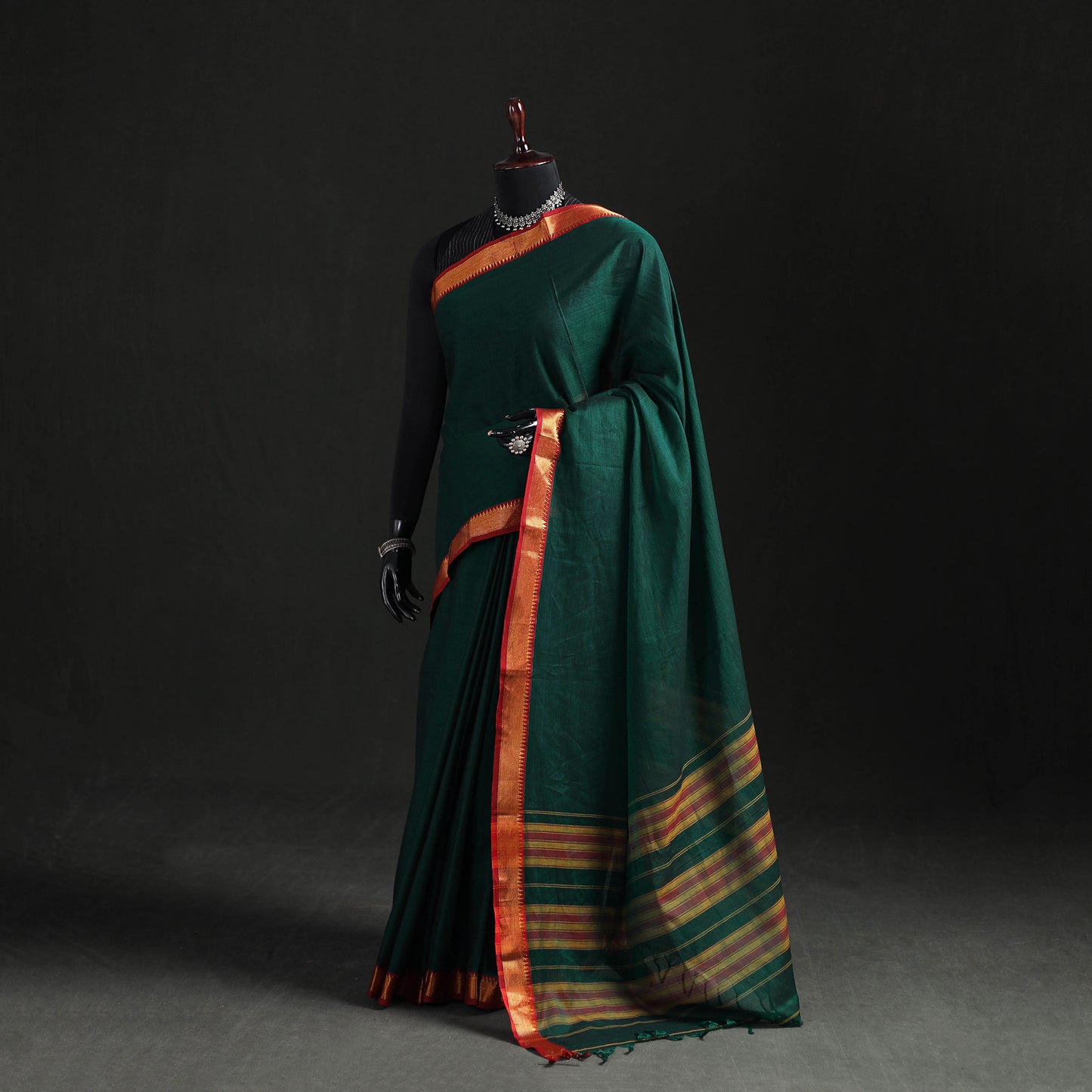 Dharwad Woven Mercerised Cotton Saree with Border 65