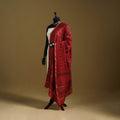 Red - Natural Dyed Block Printed Chanderi Silk Bagh Dupatta 31