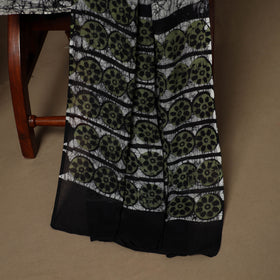 Green - 3pc cotton unstitched kutch batik dress material 14