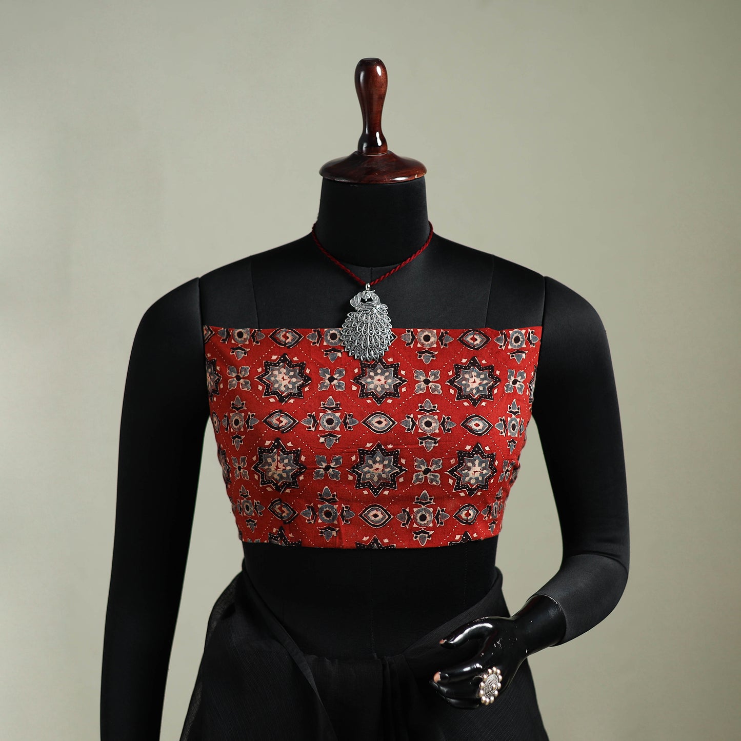 Black - Nazaakat Kota Doria Cotton Plain Saree with Blouse & Jewellery Set 12
