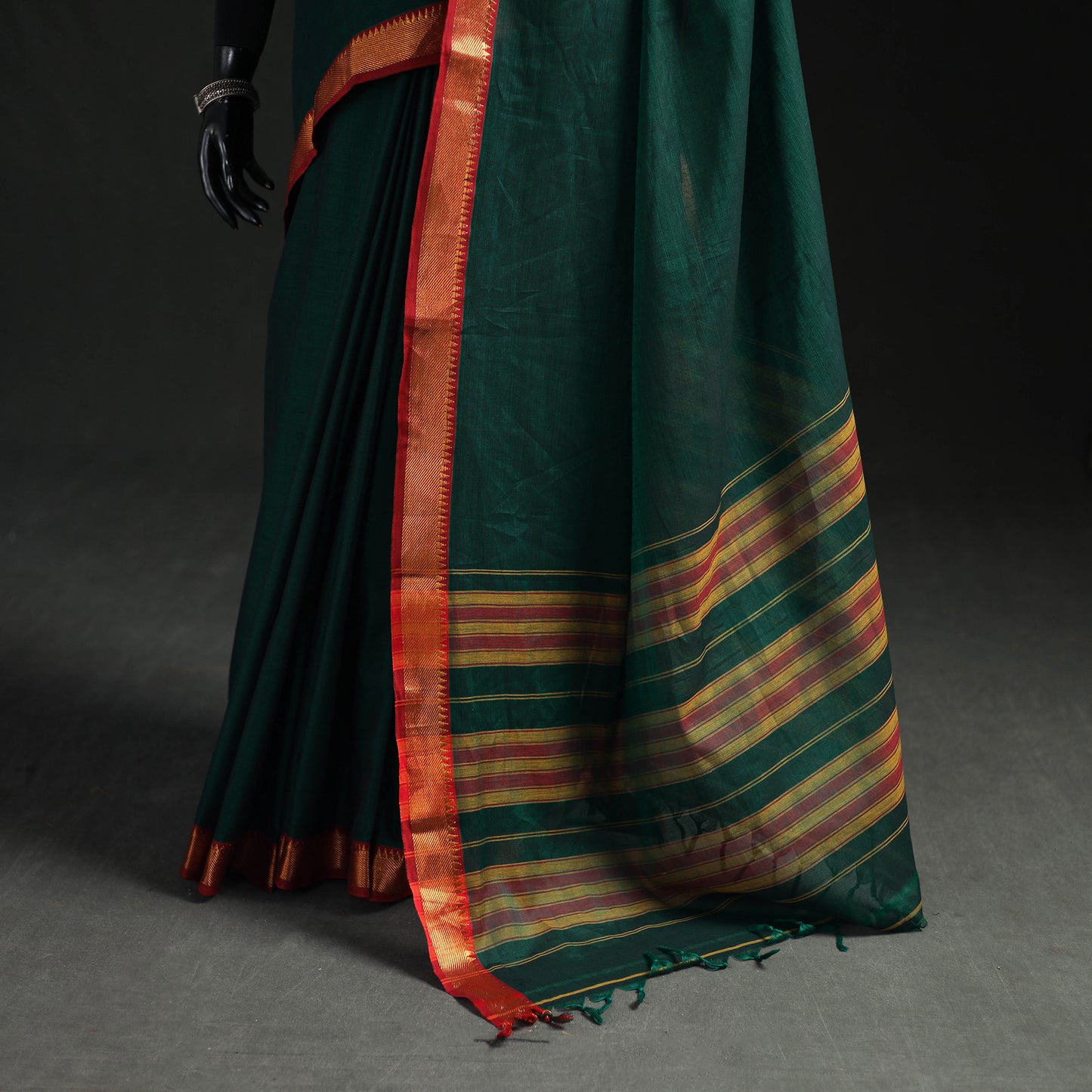 Dharwad Woven Mercerised Cotton Saree with Border 65