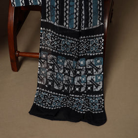 Blue - 3pc cotton unstitched kutch batik dress material 15