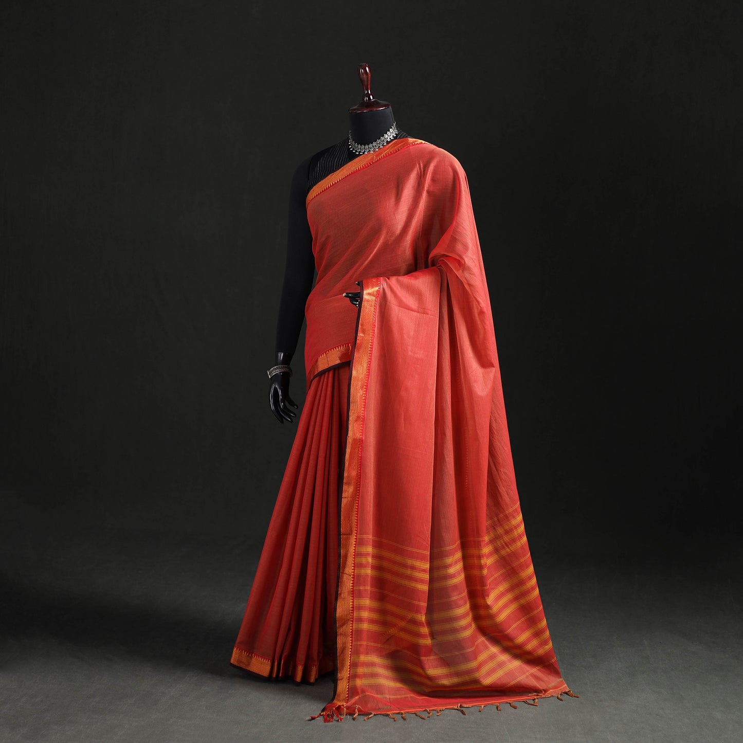 Dharwad Woven Mercerised Cotton Saree with Border 67