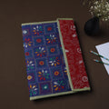 Blue Handcrafted Bengal Kantha Work File Folder