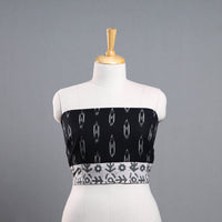 Black - Cotton Pochampally Ikat Blouse Piece 12