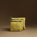Yellow - handmade multipurpose utility pouches (set of 3)