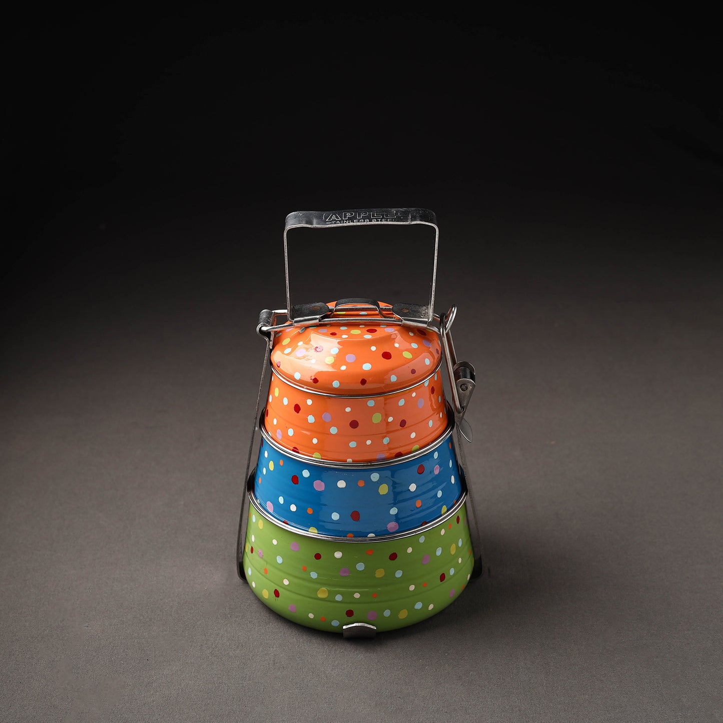 Kashmir Handpainted Stainless Steel 3 Tier Tiffin Box 03