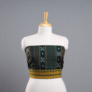 Green - Cotton Sambalpuri Ikat Blouse Material 15