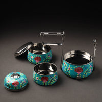 Kashmir Handpainted Stainless Steel 3 Tier Tiffin Box 02