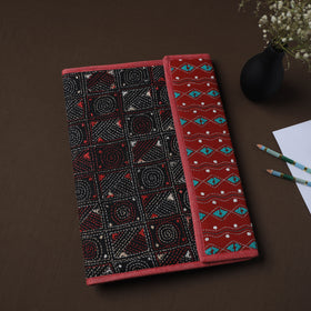 Black Handcrafted Bengal Kantha Work File Folder