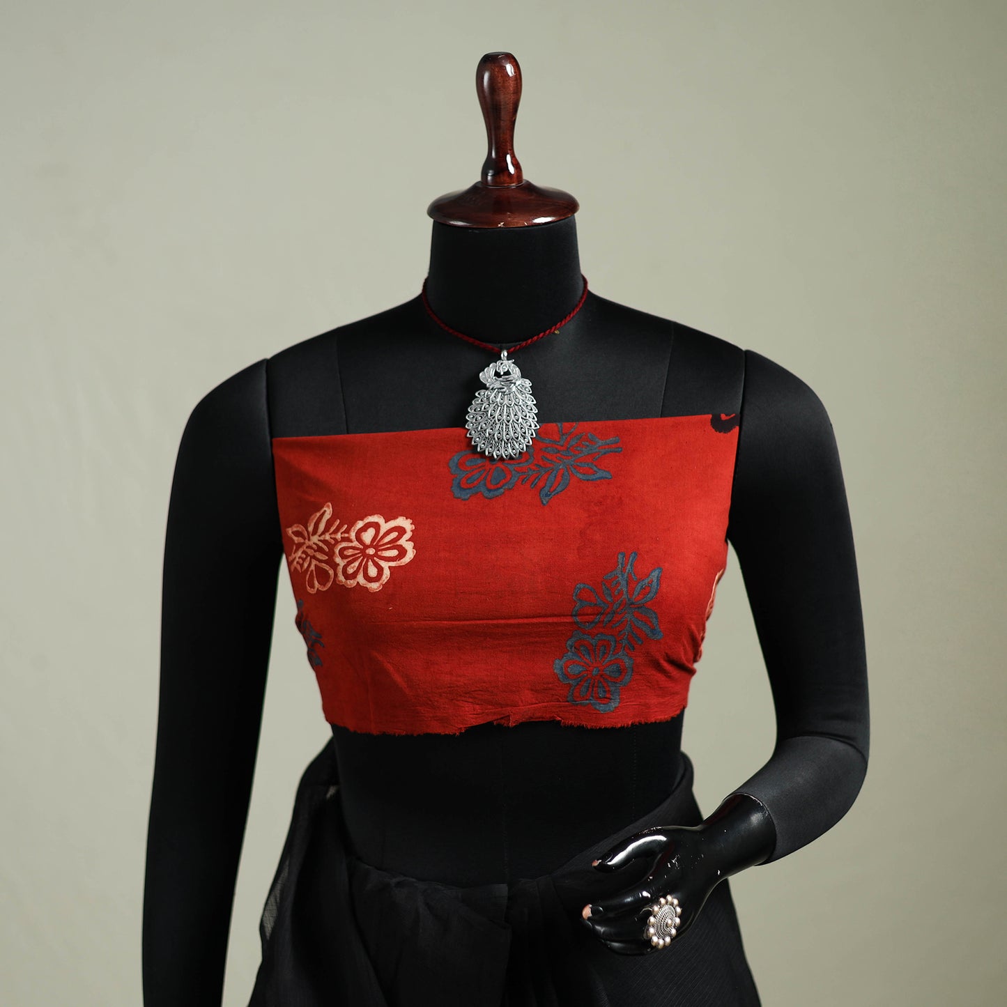 Black - Nazaakat Kota Doria Cotton Plain Saree with Blouse & Jewellery Set 15