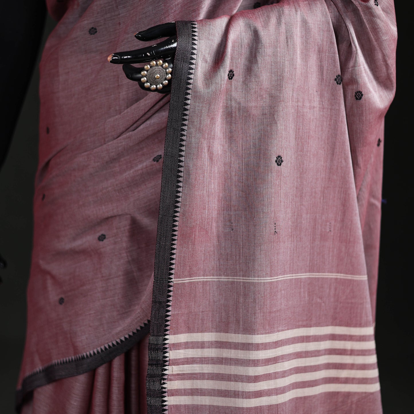 Dharwad Woven Thread Buti Mercerised Cotton Saree with Border 71