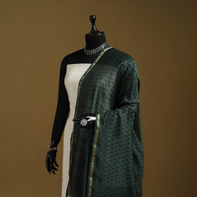 Green - Natural Dyed Block Printed Chanderi Silk Bagh Dupatta 38