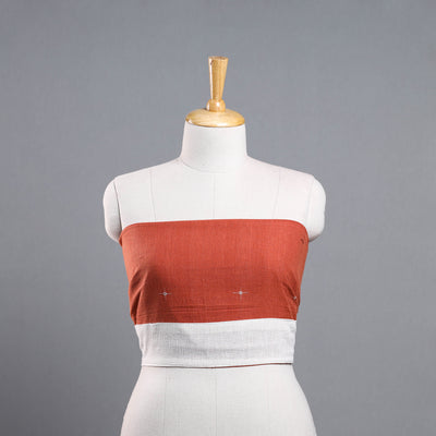 Orange - Organic Kala Cotton Handloom Blouse Piece 28