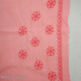  Lucknow Chikankari Hand Embroidery Terivoile Cotton Saree 11 Online at iTokri.com