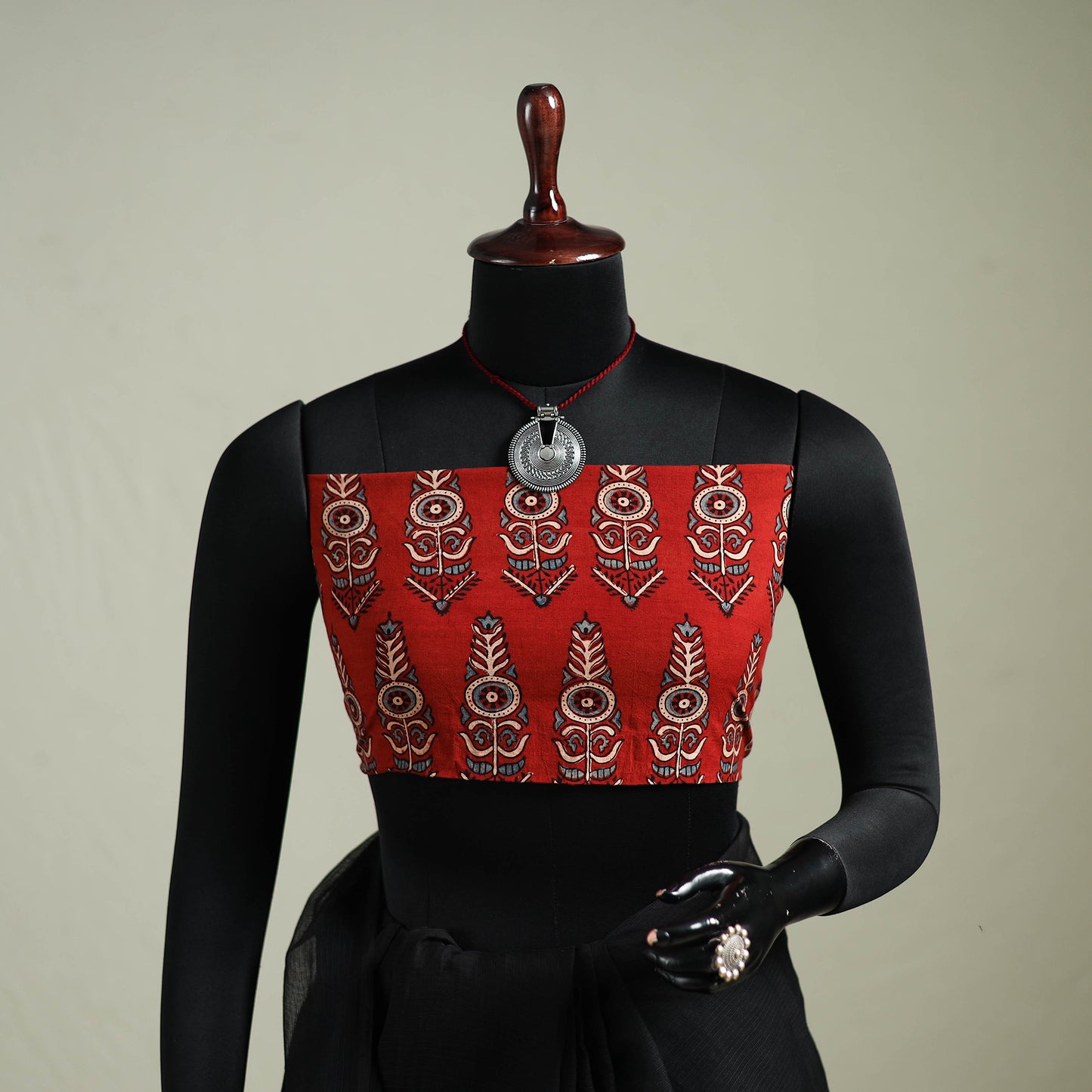 Black - Nazaakat Kota Doria Cotton Plain Saree with Blouse & Jewellery Set 16