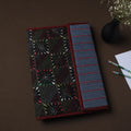 Black Handcrafted Bengal Kantha Work File Folder