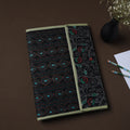 Black Handcrafted Bengal Kantha Work File Folder