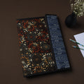 Black Handcrafted Bengal Kantha Work File Folder