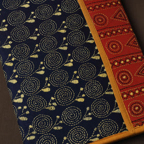 Blue Handcrafted Bengal Kantha Work File Folder