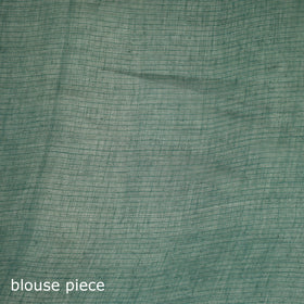 Green - Nazaakat Kota Doria Cotton Plain Saree with Blouse & Jewellery Set 18